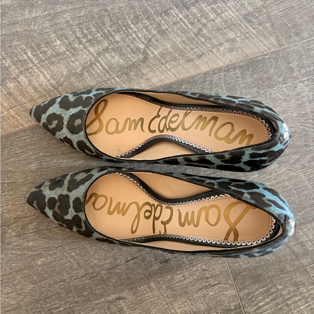 Sam Edelman Blue Cow Hide Heels